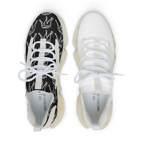 Men's Crown Pattern Mesh Sneakers — Lightweight Athletic Fashion Shoes