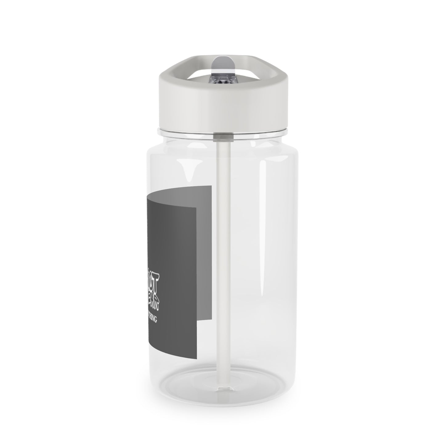 District Statewear 'Better Than Nothing' Tritan Water Bottle – Durable Straw Bottle with Crown Logo