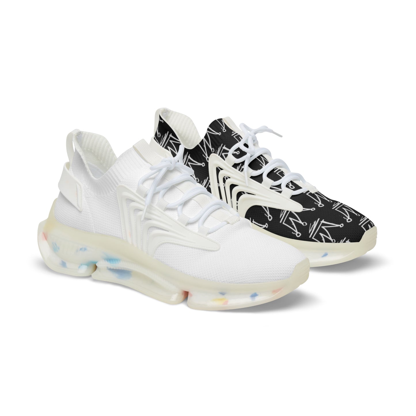 Men's Crown Pattern Mesh Sneakers — Lightweight Athletic Fashion Shoes
