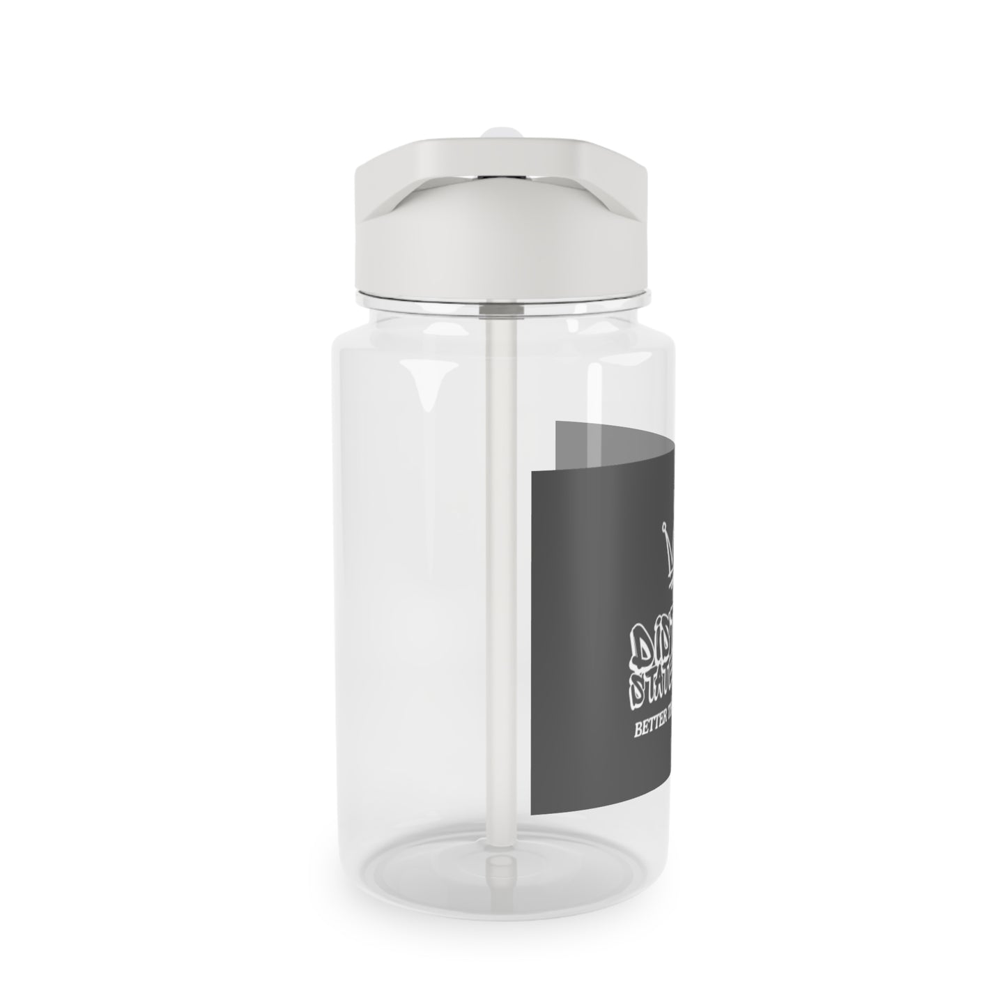 District Statewear 'Better Than Nothing' Tritan Water Bottle – Durable Straw Bottle with Crown Logo
