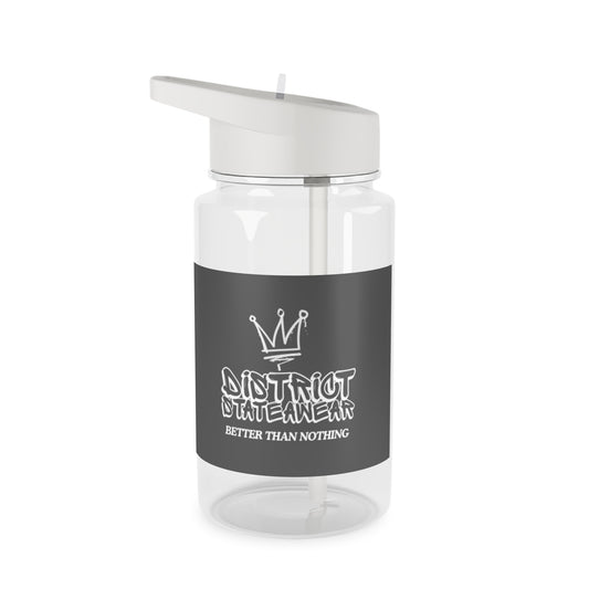 District Statewear 'Better Than Nothing' Tritan Water Bottle – Durable Straw Bottle with Crown Logo