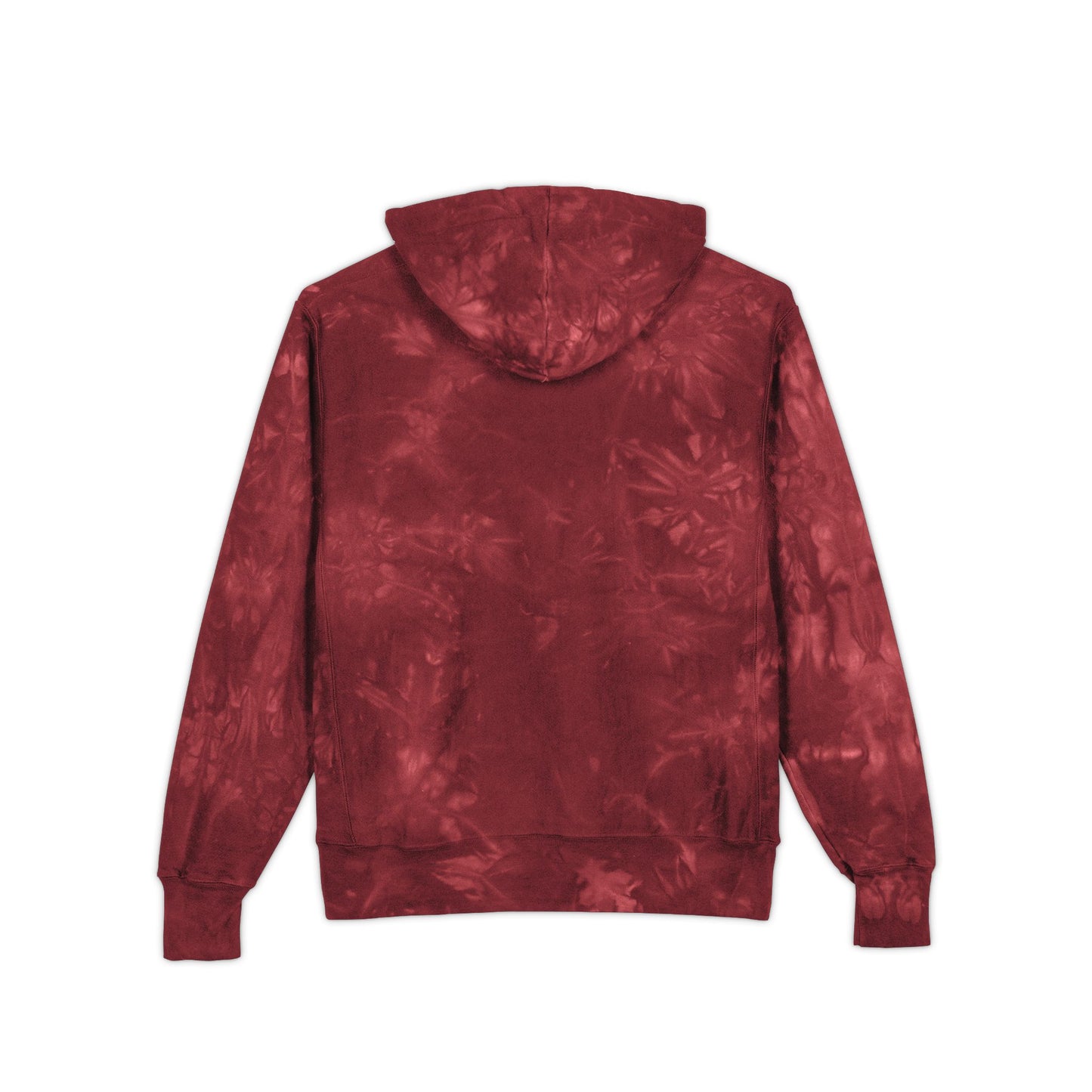 Tie-Dye Embroidered Hoodie — Black Marble Champion Hoodie