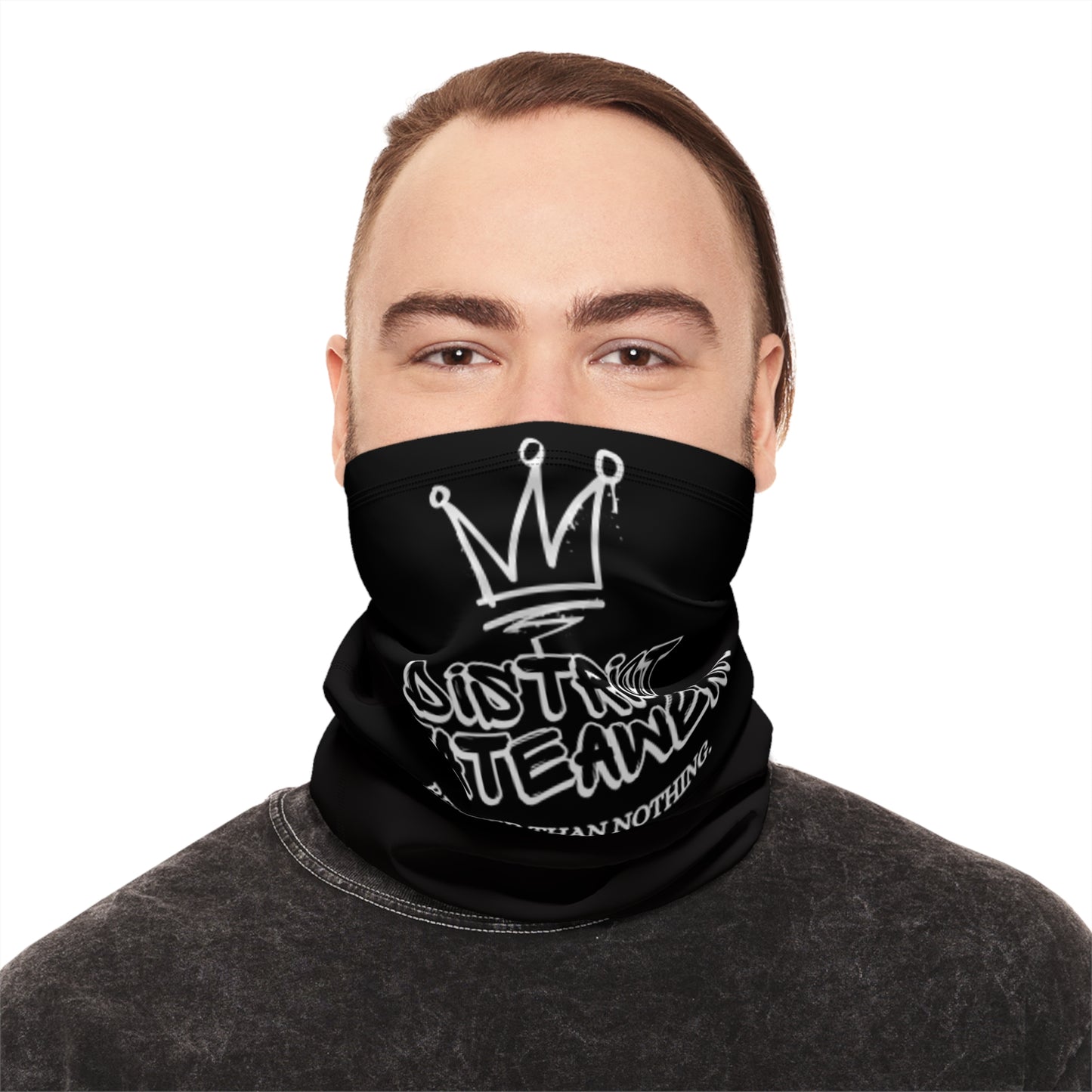 Winter Neck Gaiter — 'District Statewear' Crown Logo Drawstring Face Mask